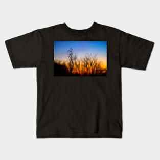 Winter Sunset Silhouettes Kids T-Shirt